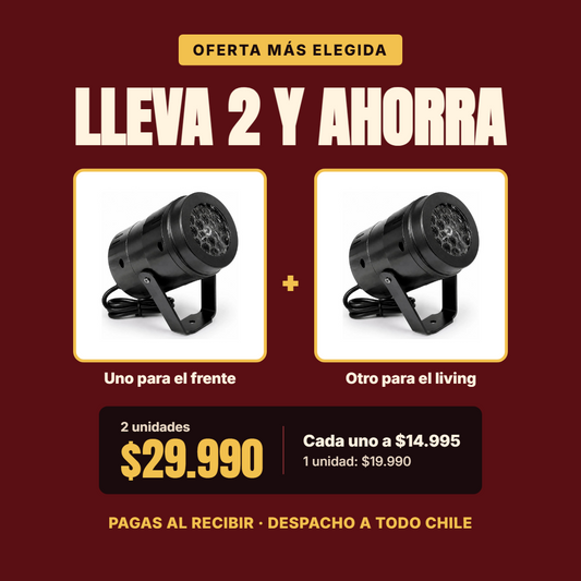 Proyecta figuras navideñas en tu pared LED
