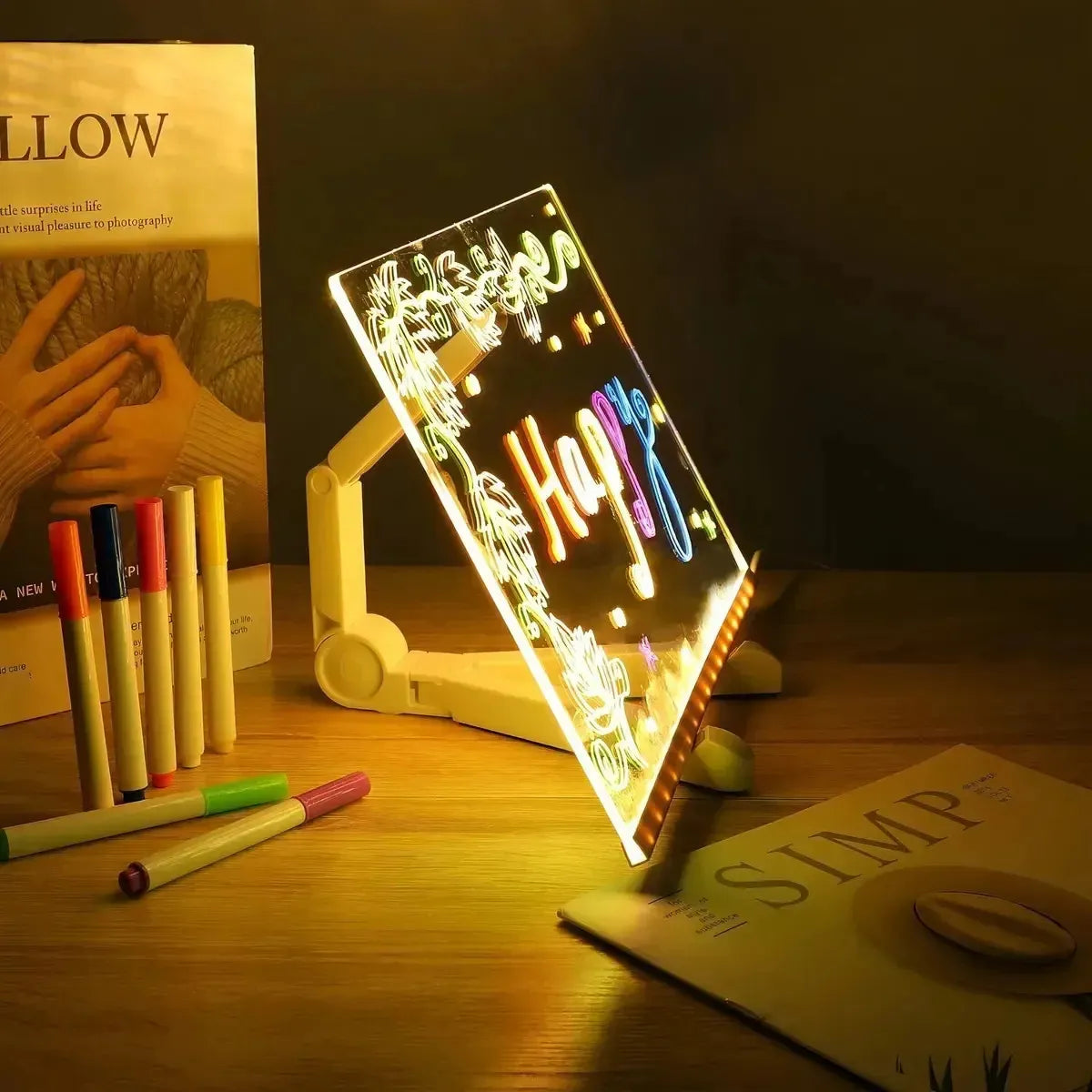 Pizarra Mágica Led Transparente Con Sopo