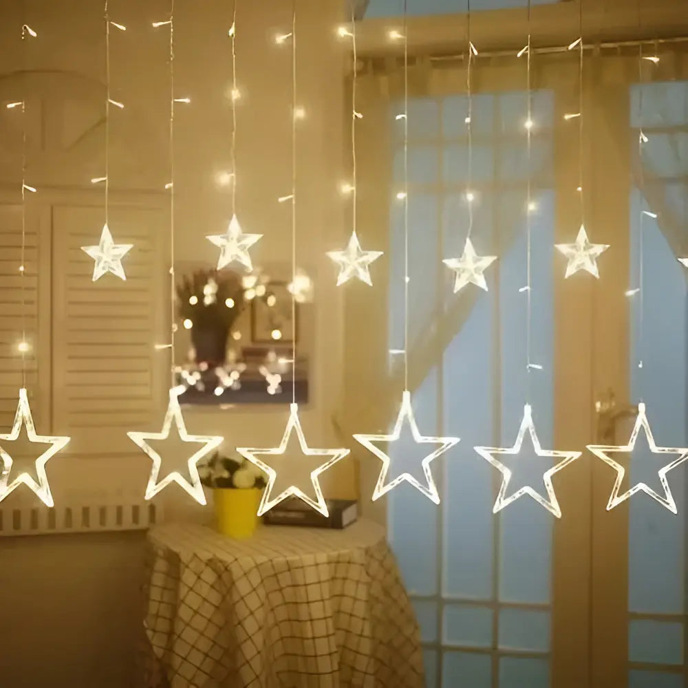 Cortina de estrellas LED para Navidad