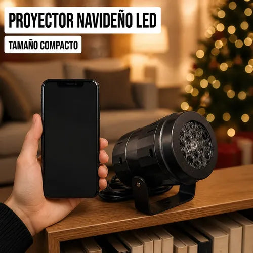 Proyecta figuras navideñas en tu pared LED
