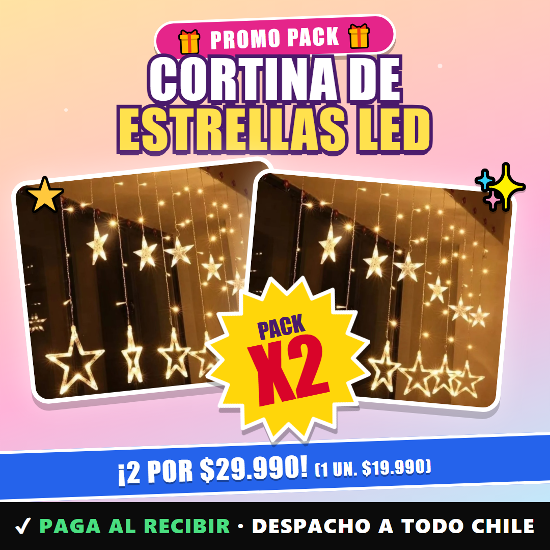 Cortina de estrellas LED para Navidad