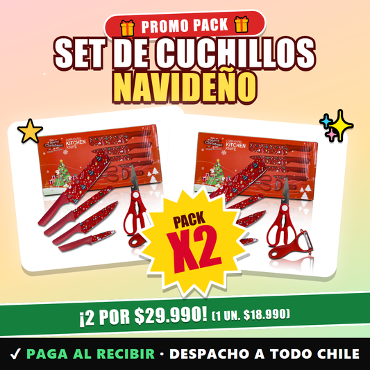 Set de cuchillos con diseño navideño